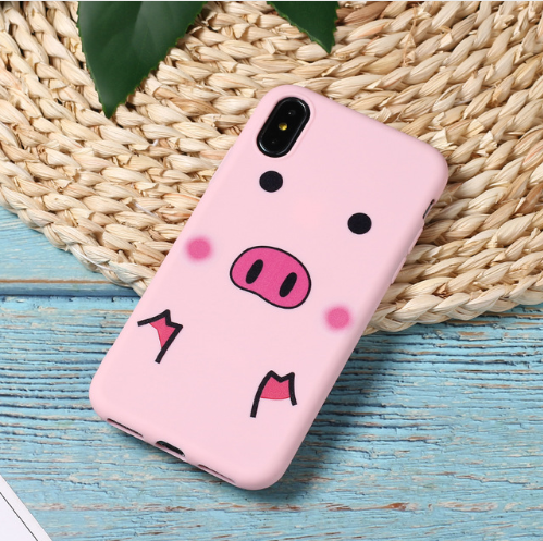 Pink Pig Cute Cartoon Lazy Cats Spotty Dog Corgi Puppy Soft Matte Phone Case Fundas For iPhone 7Plus 7 6Plus 6 6S 5SE 8 8Plus X XS Max 103